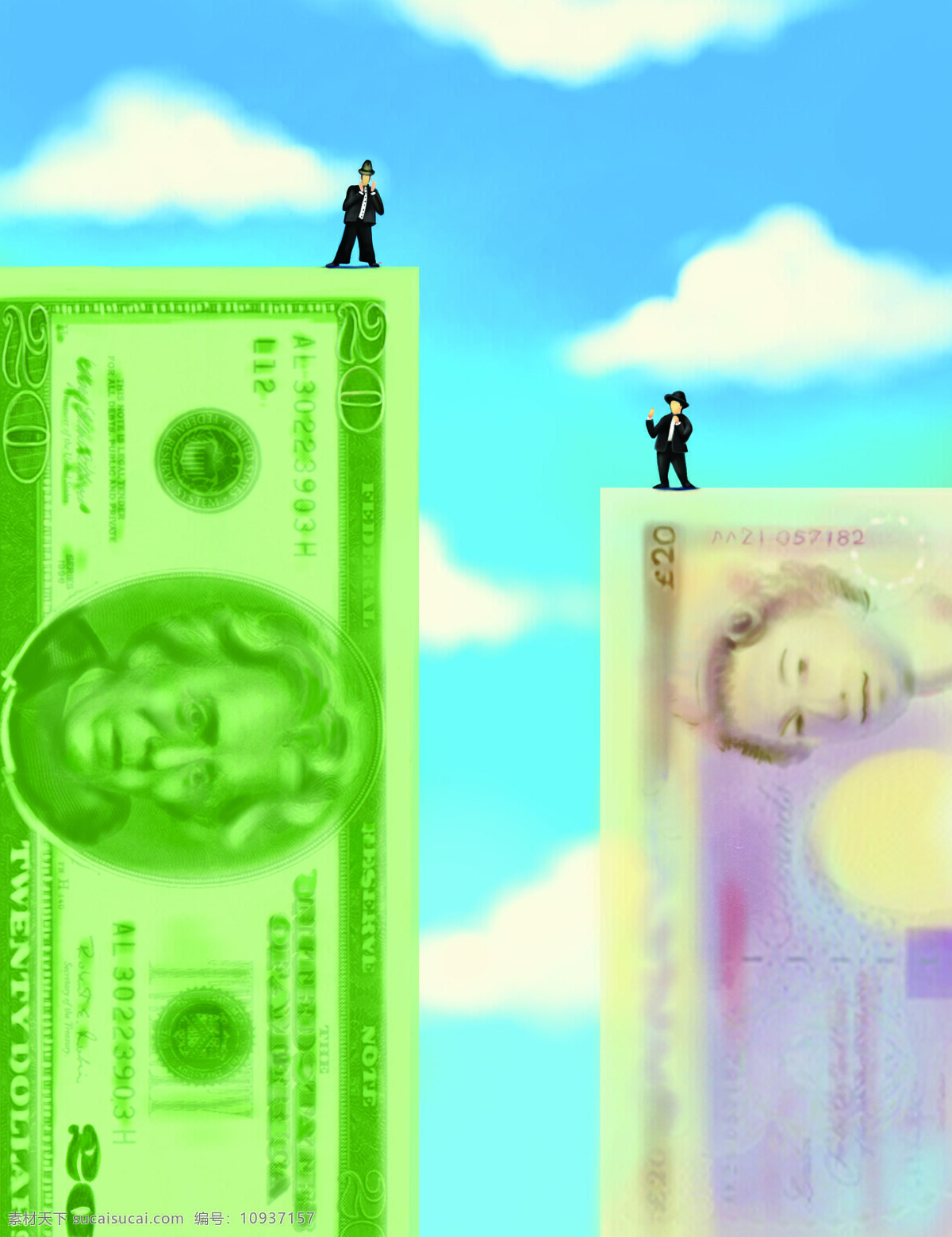 金融 货币 漫画 素材图片 商业 商务 贸易 商贸 钞票 美元 英磅 财富 人物 创意 抽象 金融插画 高清图片 其他类别 商务金融