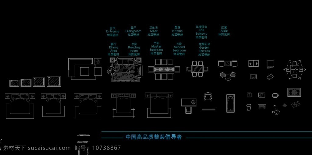 cad 精美 家装 模板 cad模板 模型 环境设计 施工图纸 dwg