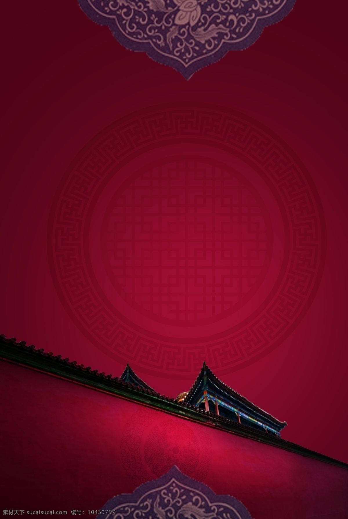 红色 中式 质感 红墙 古典 背景