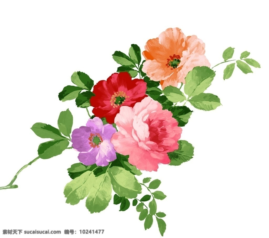 玫瑰 叶子 手绘 手绘玫瑰花 玫瑰花背景 浪漫素材 元素 底纹边框 花边花纹 瑰花 叶子手绘素材 手绘素材 分层