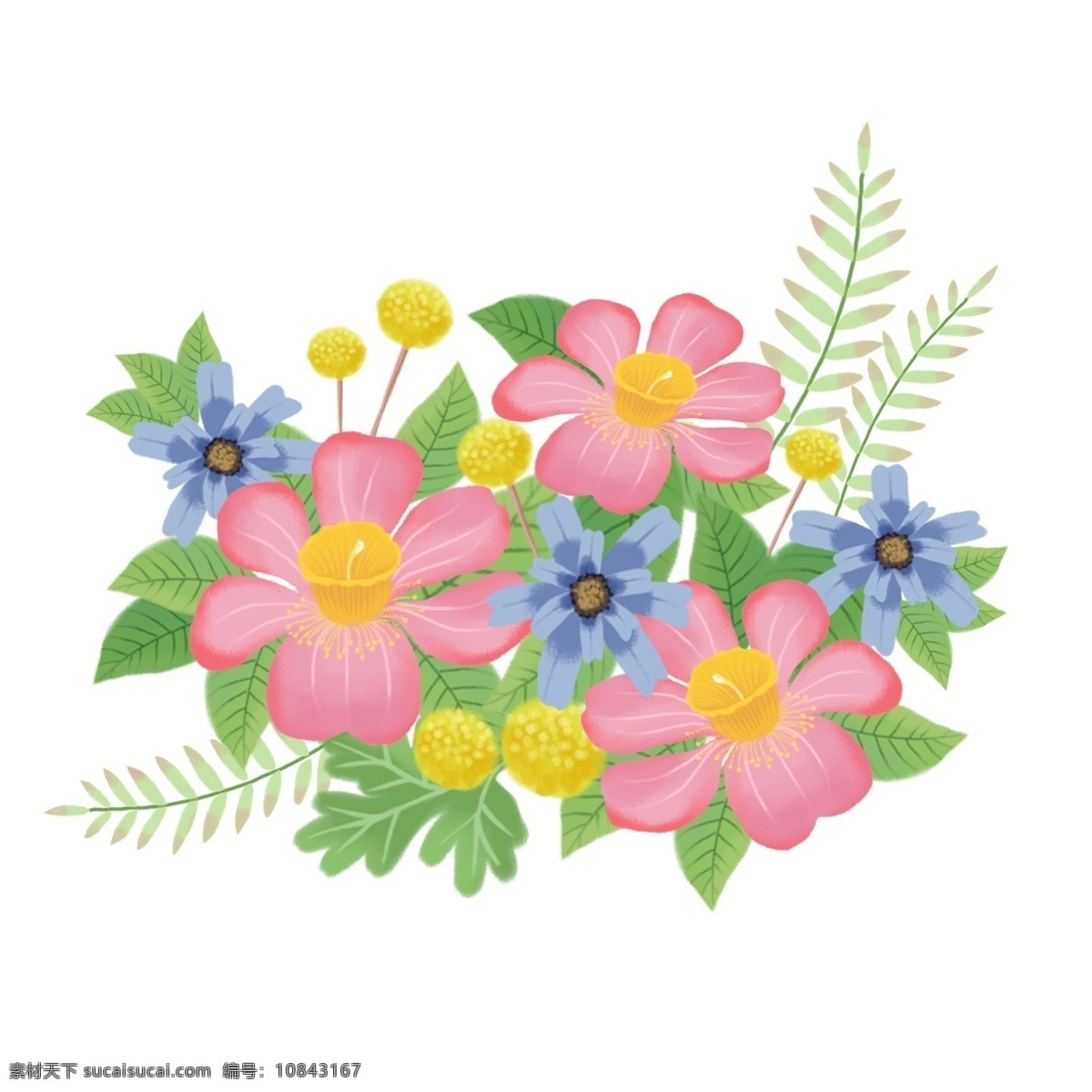 可爱 装饰 手绘 清新 唯美 卡通 花卉 植物 花束 花朵 手绘花 花 节日