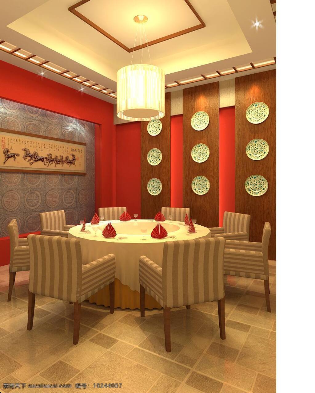 中式餐厅 室内设计 餐厅设计 桌子 椅子 环境设计 白色