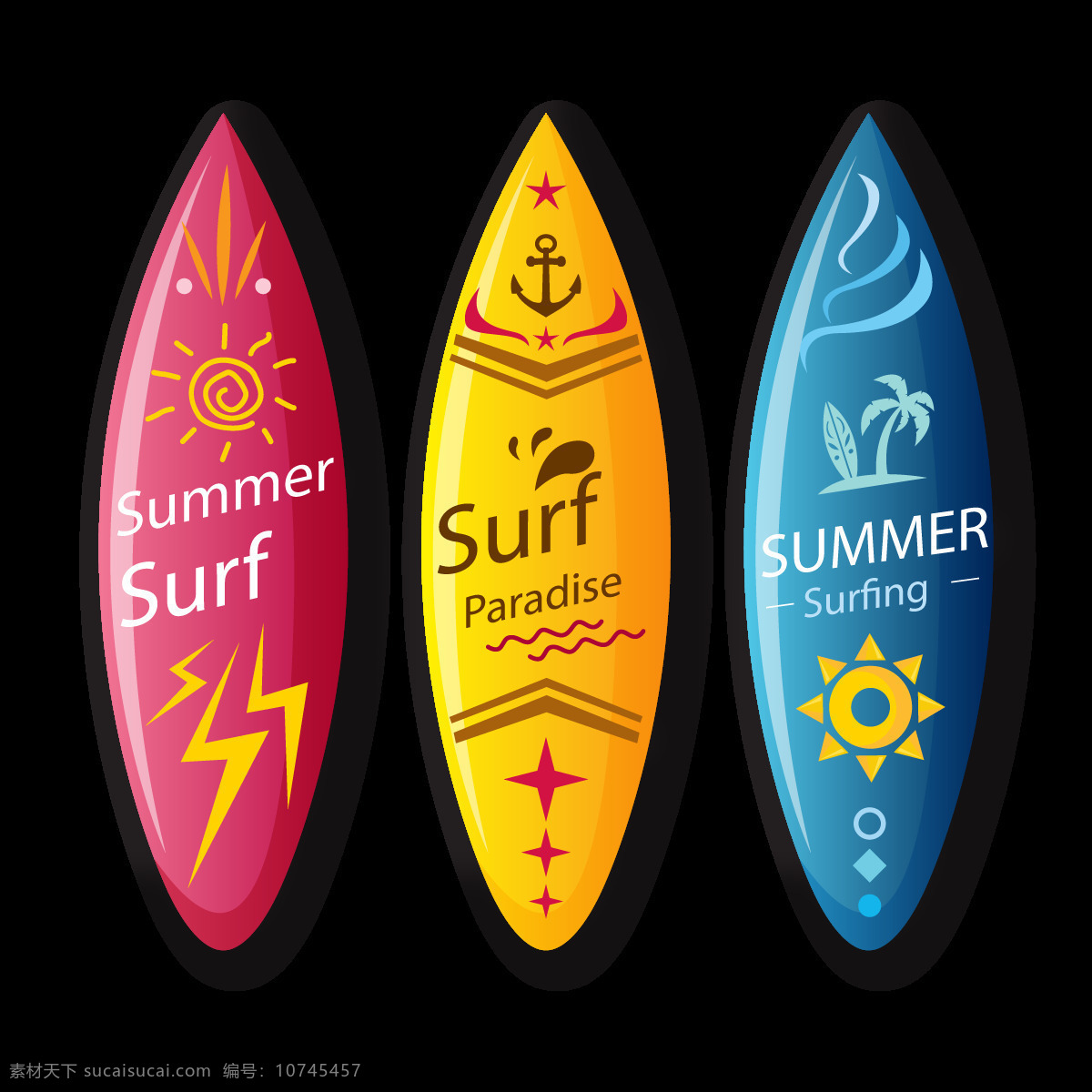 冲浪板 夏天 健身 冲浪 色彩 平面 运动 培训 青年 生活方式 时尚 夏季 类型 底纹边框 其他素材