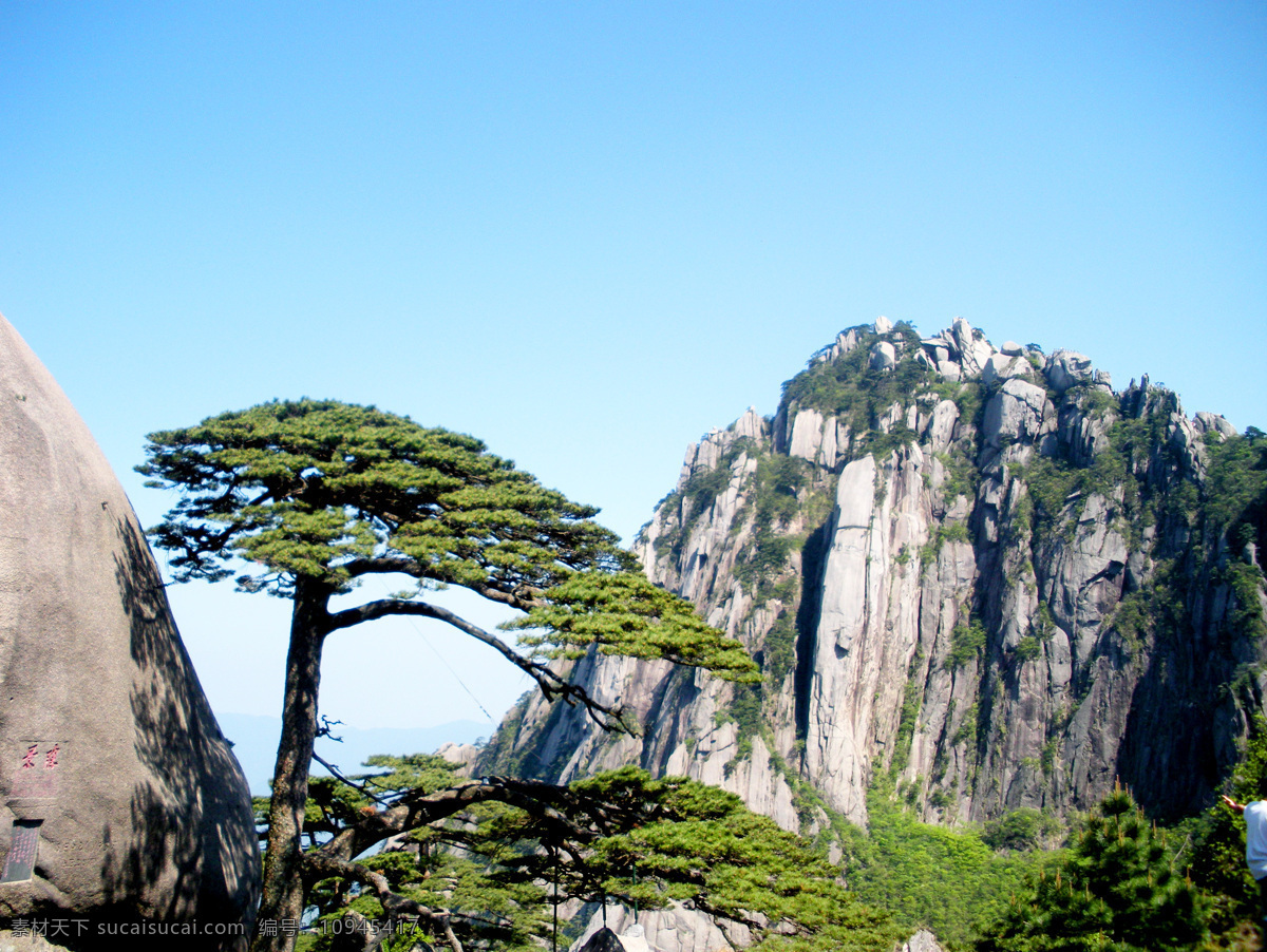 黄山风光 黄山 松树 奇松 怪石 岩石 大好河山 群山 山峦 名胜 风景名胜 地质遗产 安徽 国内旅游 旅游摄影