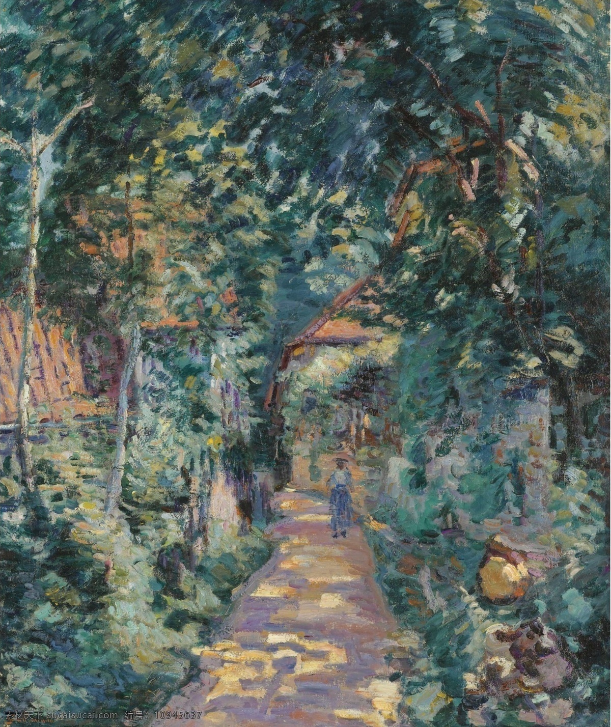 1901 大师 画家 风景画 静物 油画 建筑 装饰画 pontcharra at garden the guillaumin armand 人物 高清 西方 国外 现代 家居装饰素材