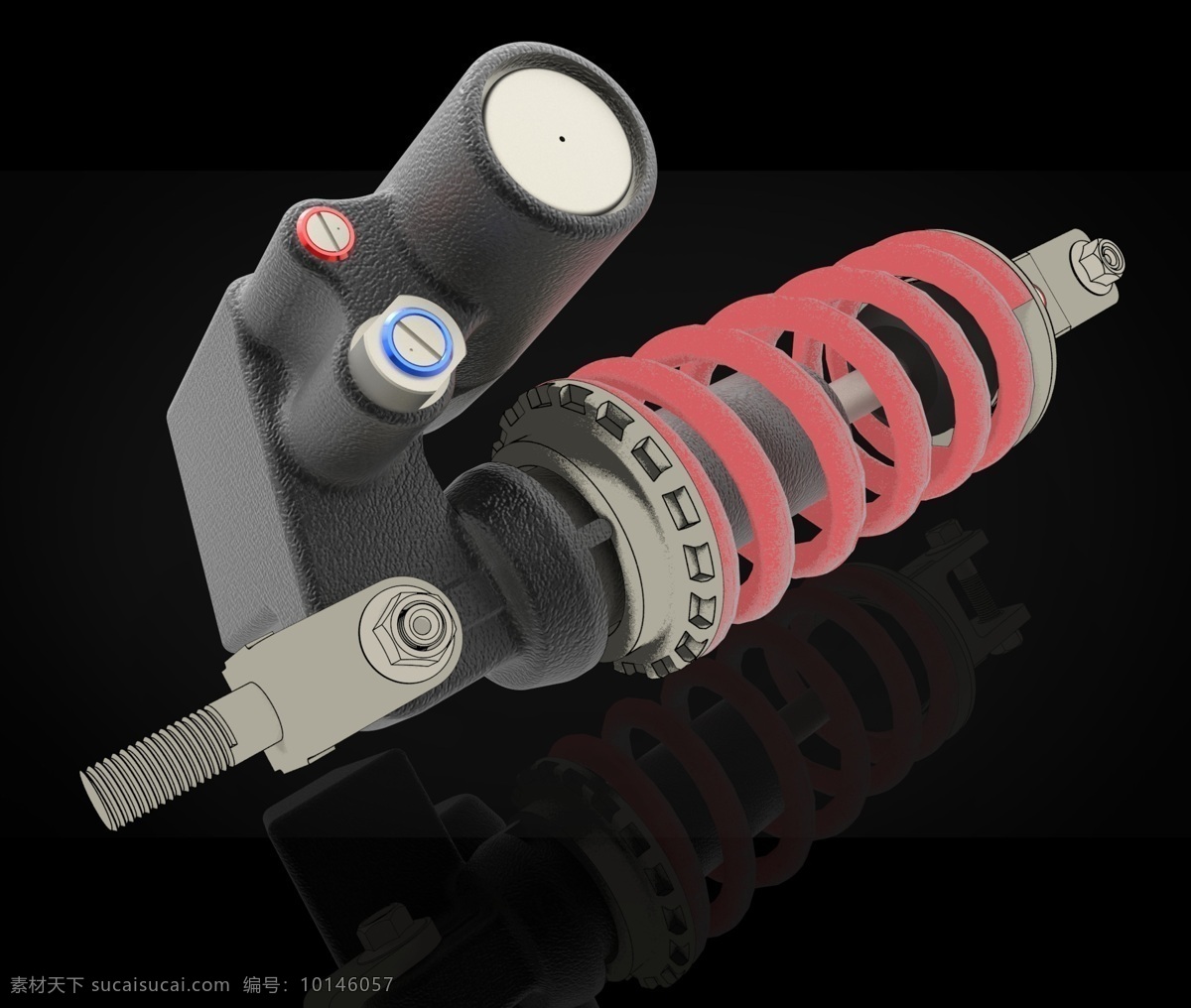 减震器 使 工业设计 机械设计 汽车 3d模型素材 其他3d模型
