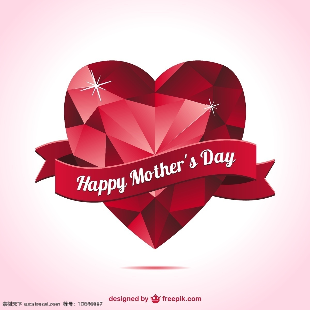母亲节 心形 卡片 背景 海报 心脏 邀请 礼品 模板 钻石 快乐 红色 艺术 母亲 图形 红色背景 布局 平面设计 白色