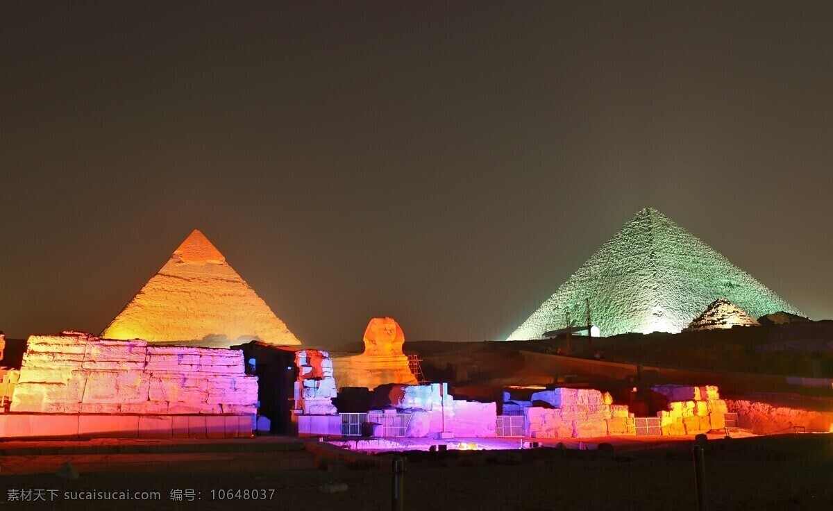 美丽 金字塔 夜晚 风景 狮身人面像 金字塔夜景 埃及旅游景点 金字塔风景 美丽景色 古迹 旅游胜地 自然风景 自然景观 黑色