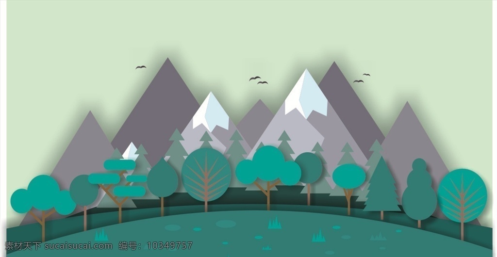 卡通风景背景 卡通背景图片 卡通树 卡通地球 卡通山 卡通风景 卡通树林 卡通素材 动漫动画 风景漫画