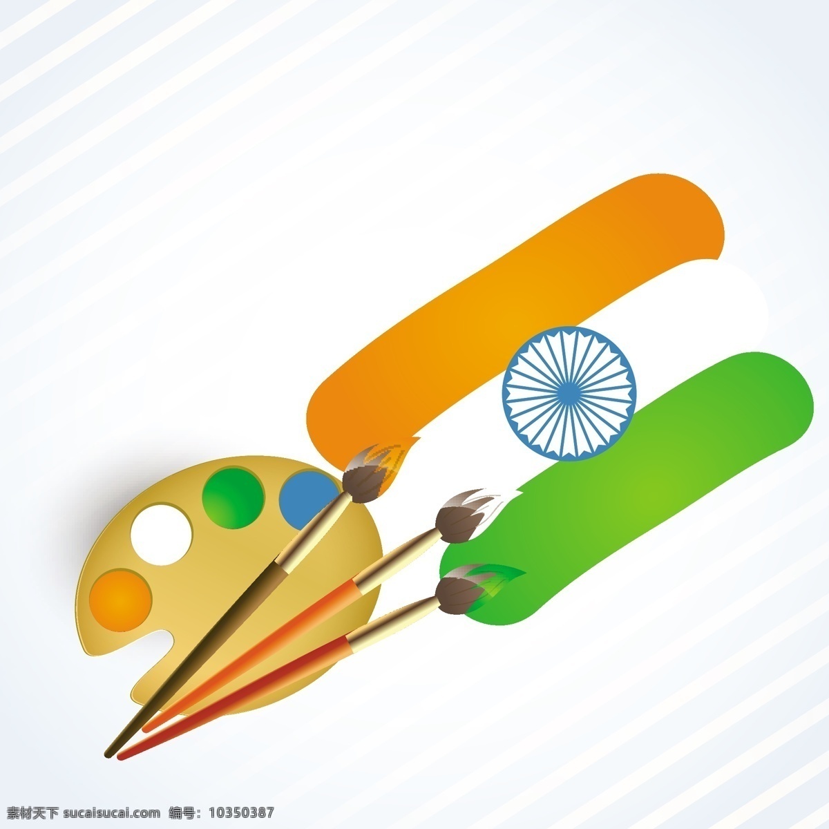印度 国旗 调色板 画笔 背景 假期 印度国旗 庆祝独立日 传统 天 爱国 独立 白色