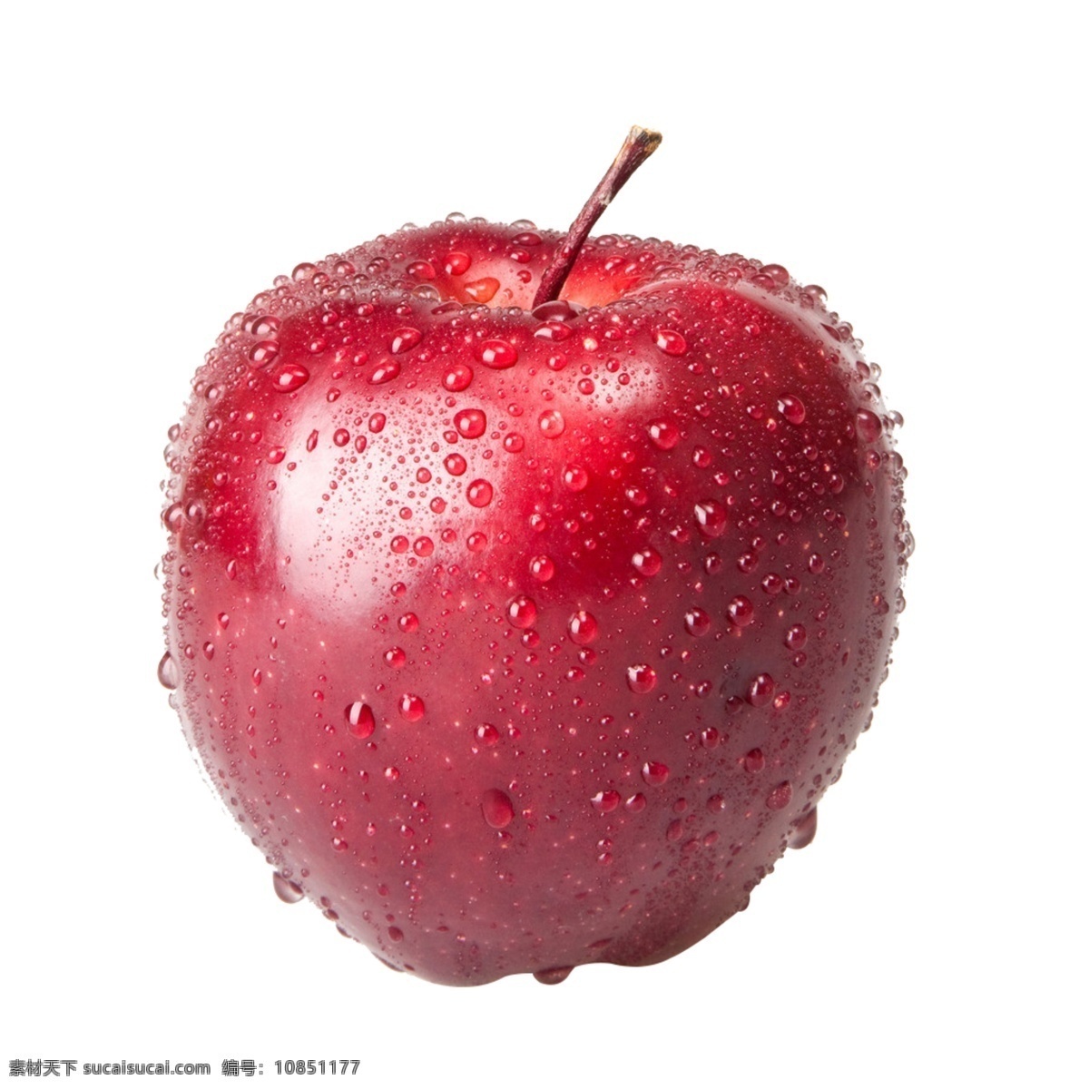 已扣好 水灵灵 红苹果 白底 红色 抠图 苹果 水珠 psd源文件 餐饮素材