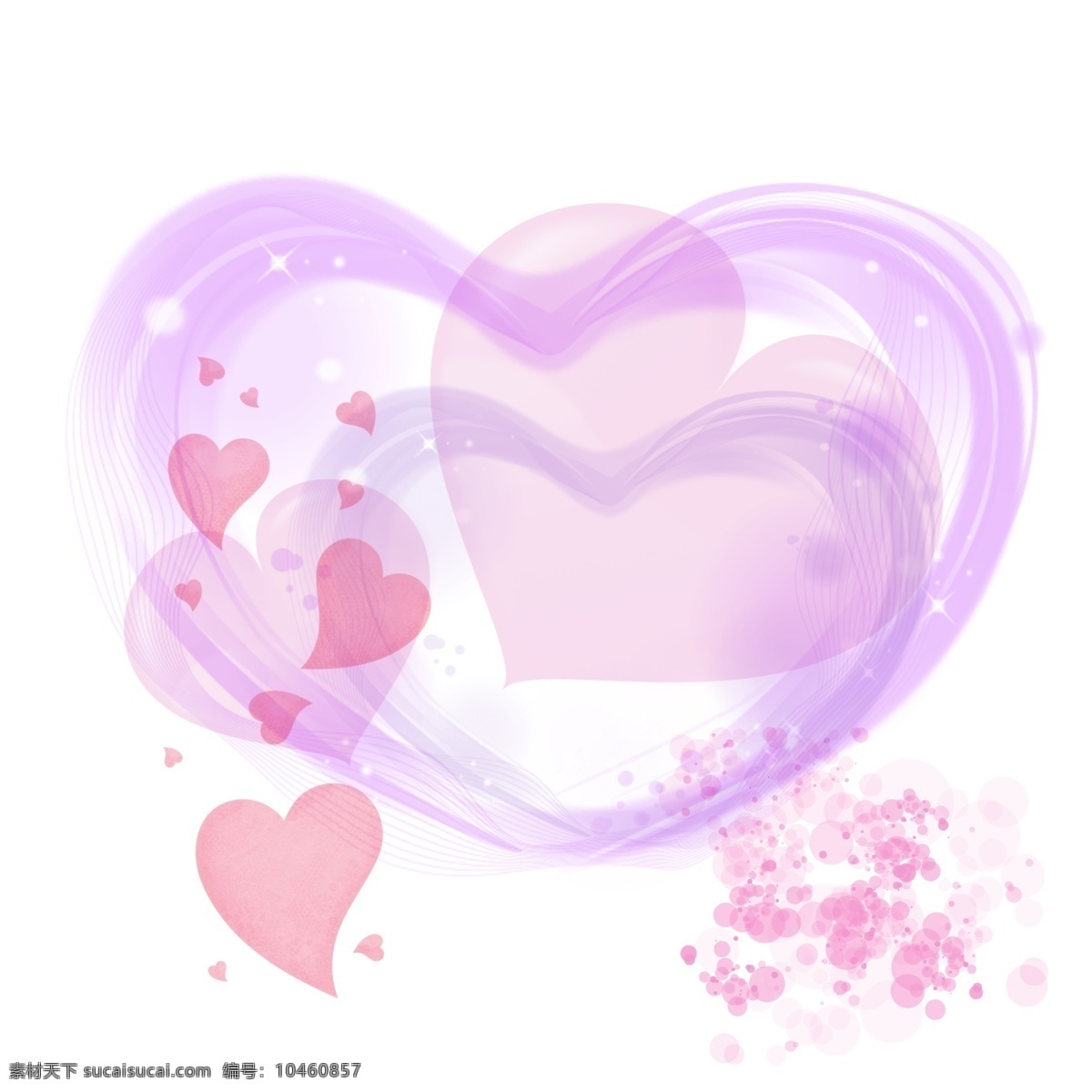 手绘 浪漫 爱心 设计素材 手绘爱心 浪漫爱心设计 心形设计 紫色心形 粉色爱心 卡通爱心设计 星光设计 平面设计