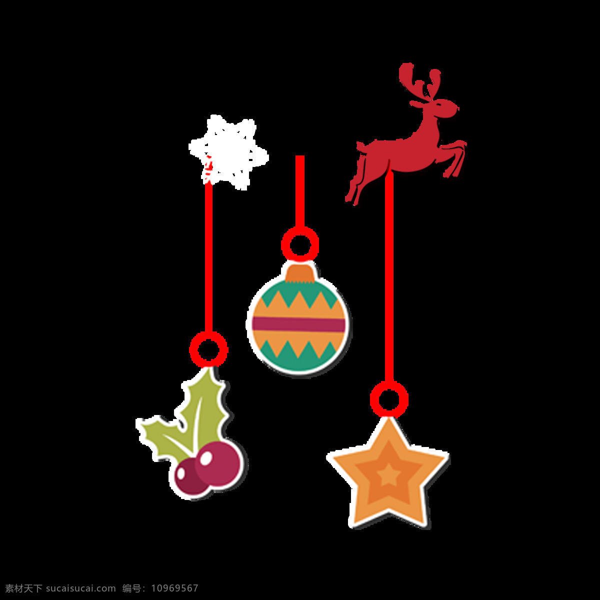 圣诞 礼物 装饰 元素 圣诞节 五角星 小鹿