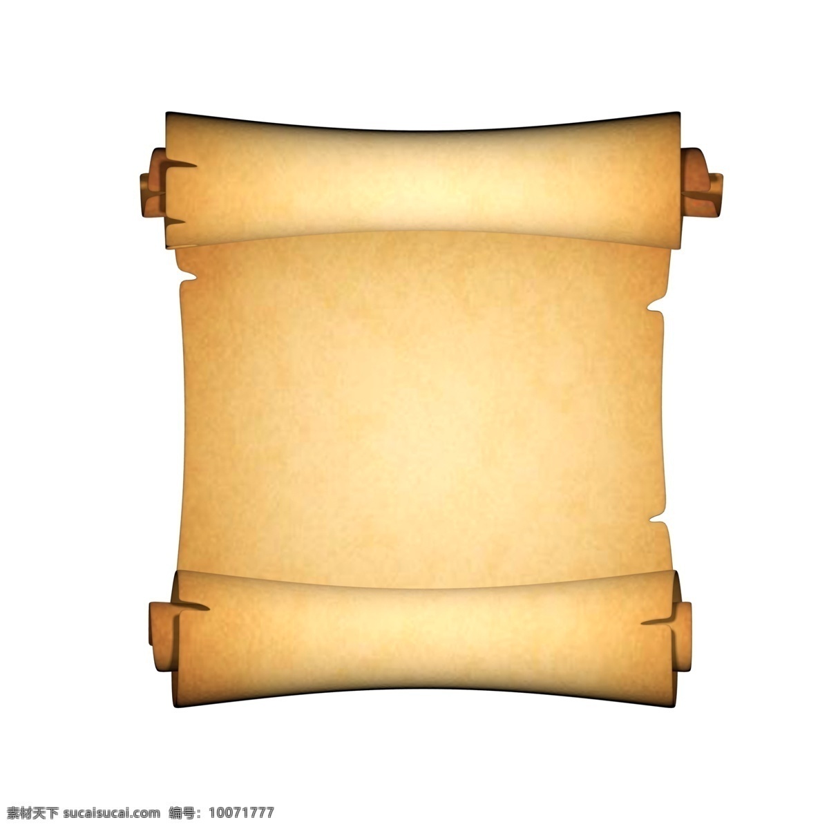 羊皮卷设计 羊皮卷 纸张 旧 泛黄 古老 3d设计