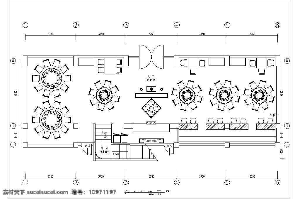 酒店餐饮 空间设计 平面图 cad 最新 前台 娱乐 工装 2018 大桌