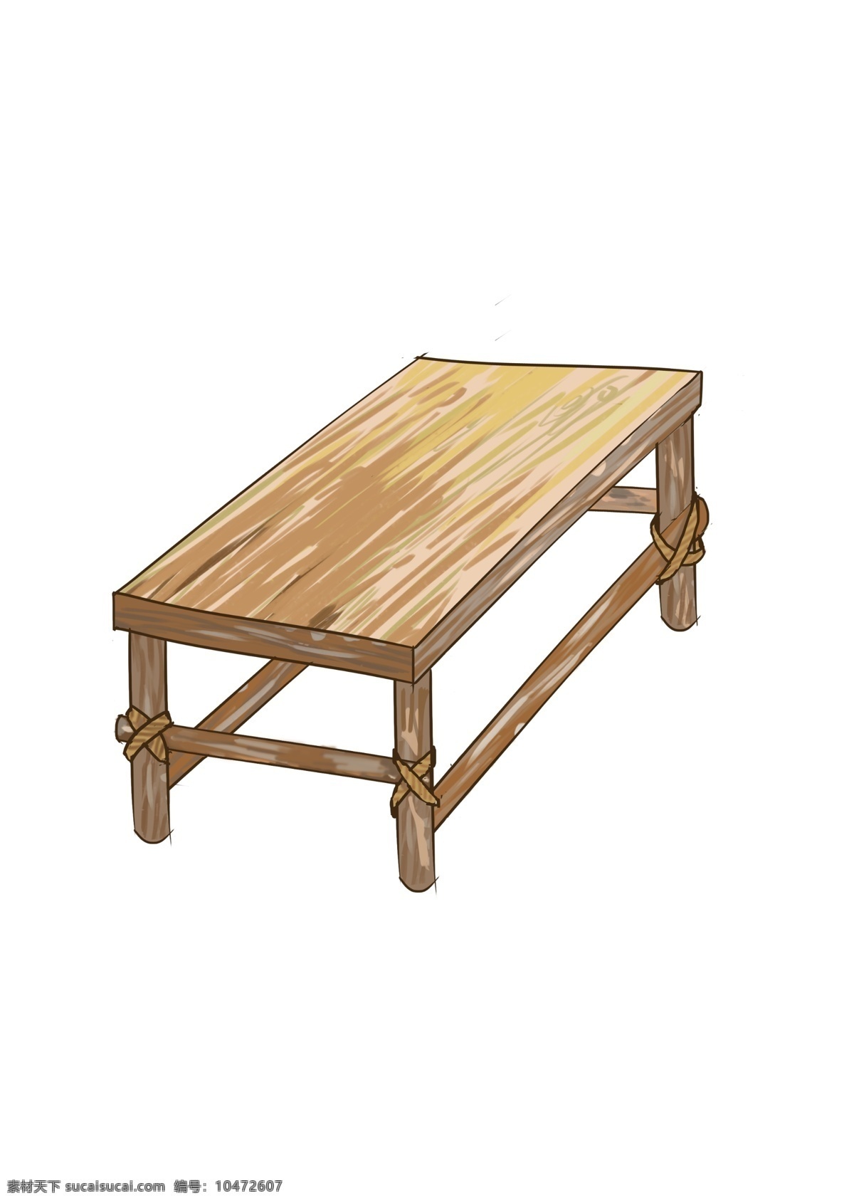 手绘木桌 手绘 木头 材质 桌子 手工