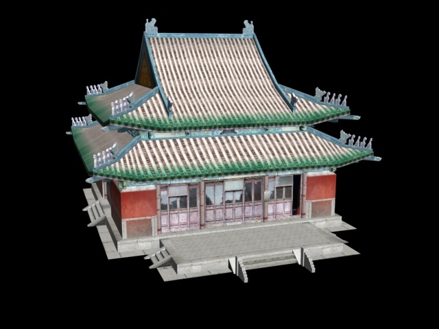 毗 卢 殿 殿堂 古建 寺庙 写实 3d模型素材 建筑模型