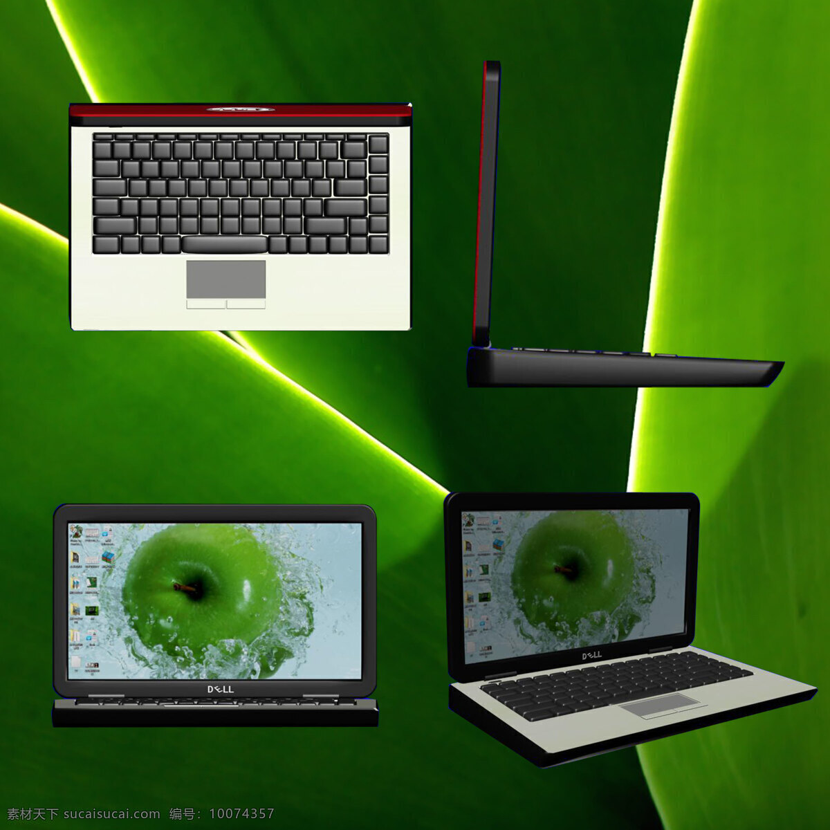 笔记本 笔记本模型 其他模型 3d设计模型 源文件 max 绿色