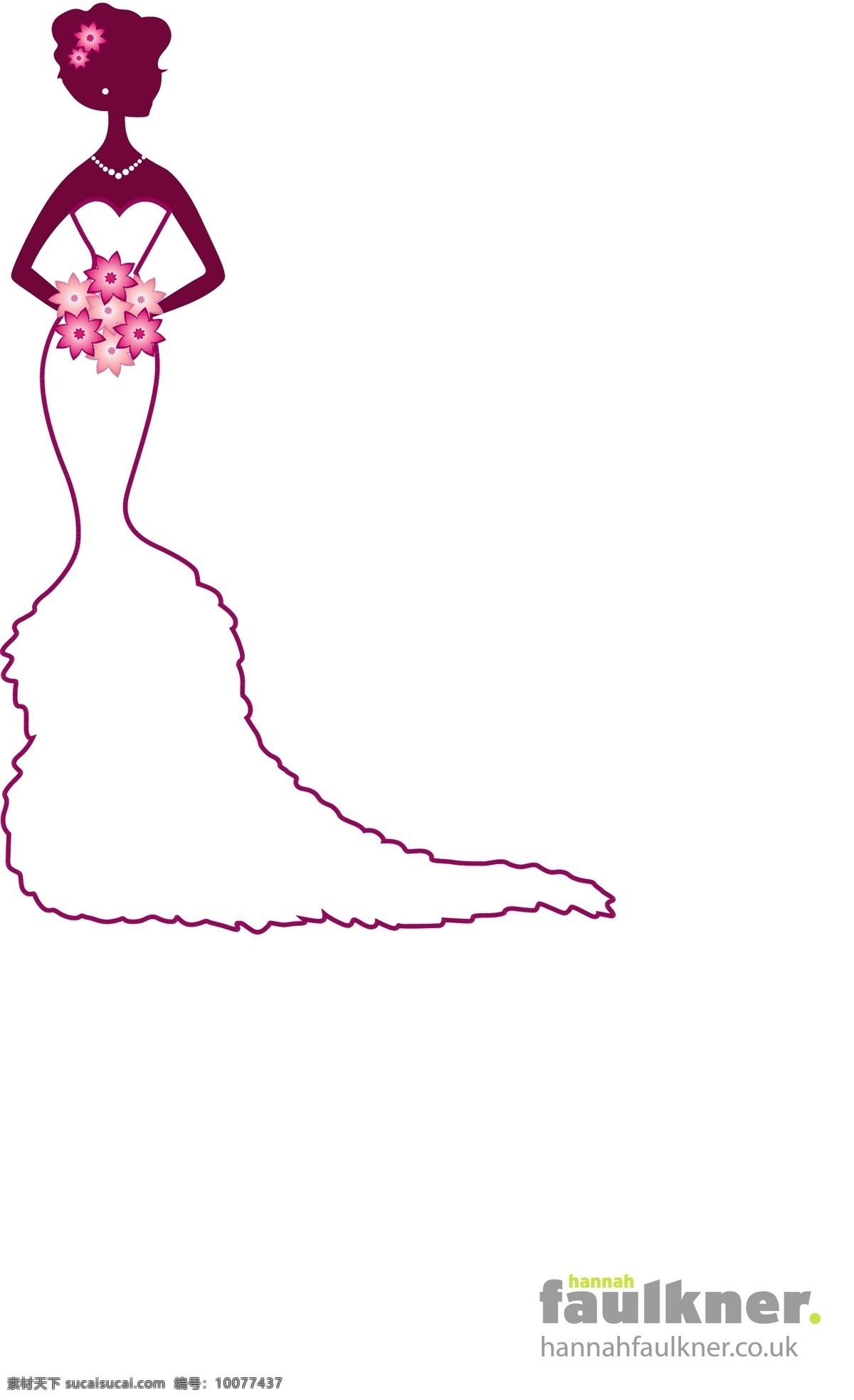 女性免费下载 广告素材 花朵 婚礼 婚纱 结婚 美女 女孩 女性 矢量素材 矢量图 矢量人物