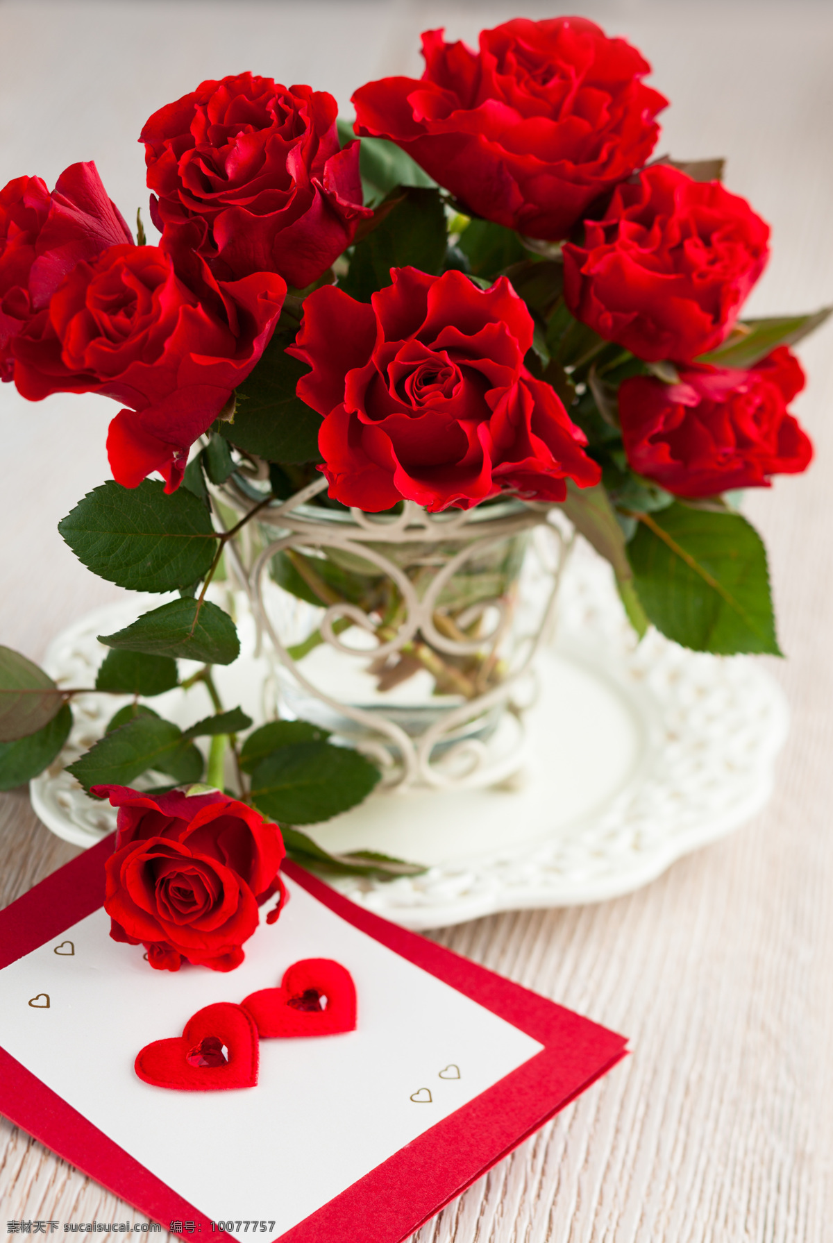 玫瑰花 花 鲜花 红玫瑰 红花 花朵 绿叶 爱情 情人节 植物 花草 生物世界