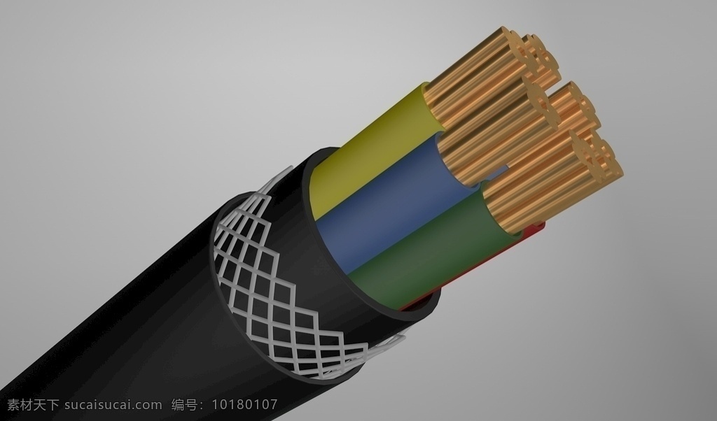 电线电缆 c4d 电线 电缆 模型 3d模型 3d设计 3d作品