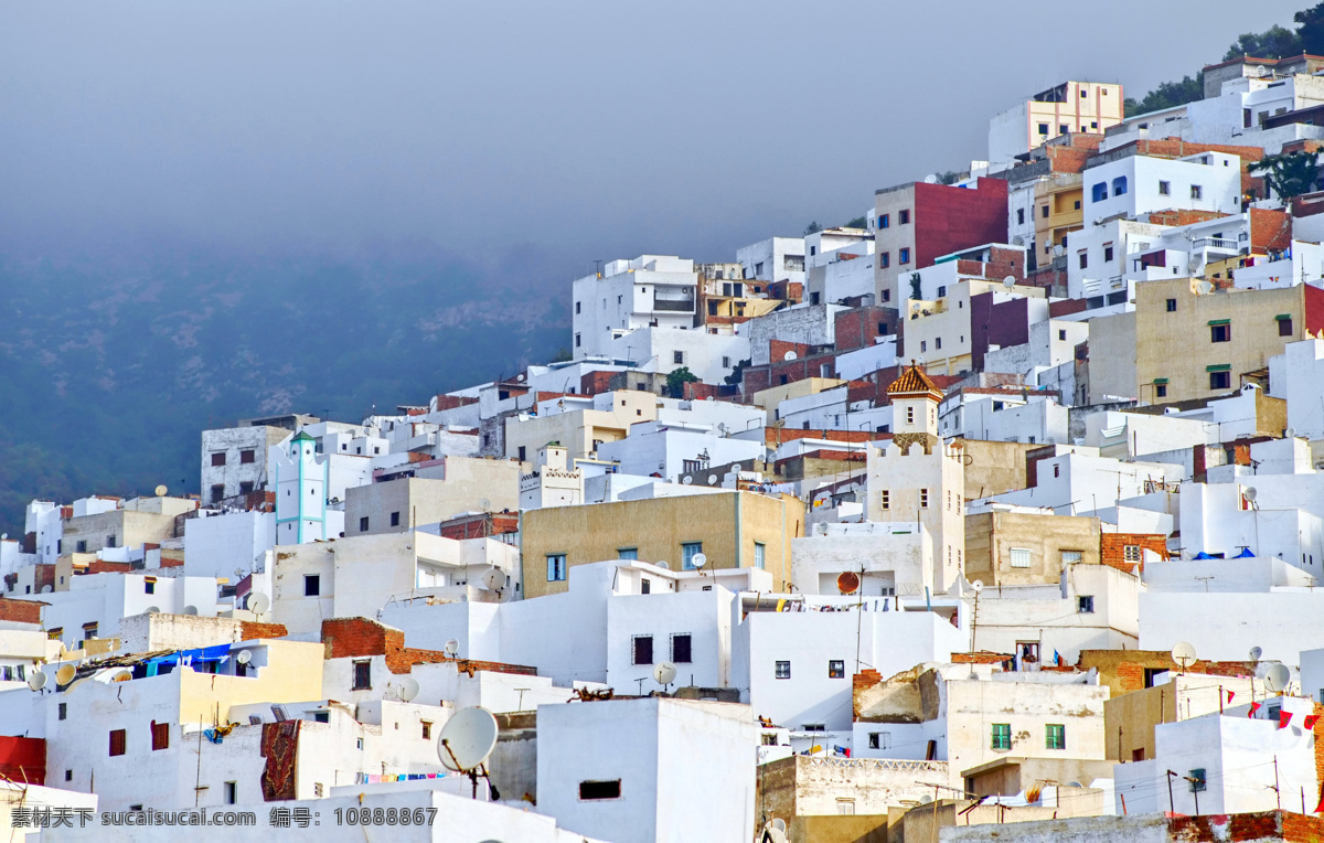摩洛哥 城市 美景 城市美景 建筑 房屋 风景 城市风光 环境家居 白色
