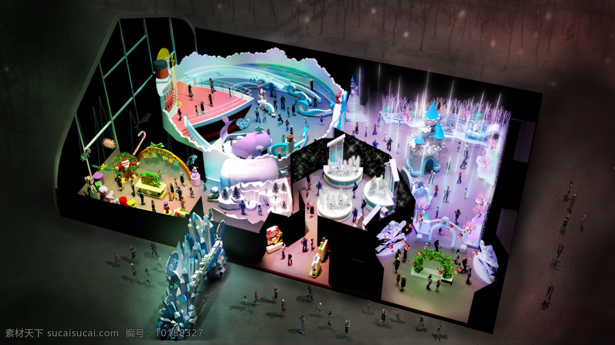 冰雕 游乐场 全景 模型 冰雪嘉年华 高清 雪雕 照片 建筑园林 雕塑