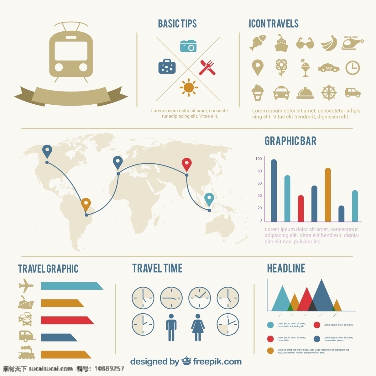 旅游信息图表 图表 旅行 图标 模板 图形 火车 图 交通 旅游 信息 条形图 棒图 白色