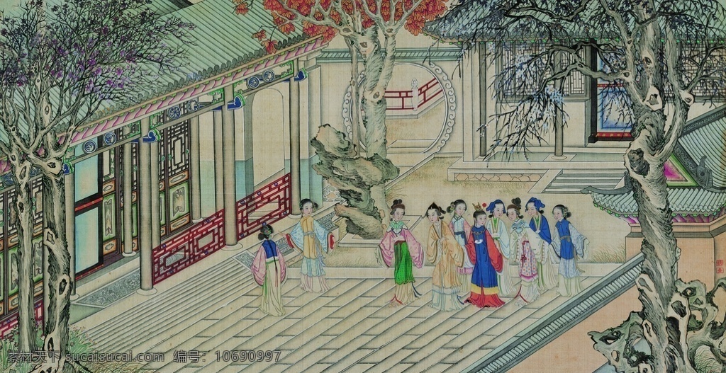 红楼梦长卷 红楼梦绘画 国画 名画 文物 宝藏 艺术 艺术瑰宝 工笔 笔法 盛世 临摹 赏析 扫描 分段 合层 注意是合层 文化艺术 绘画书法