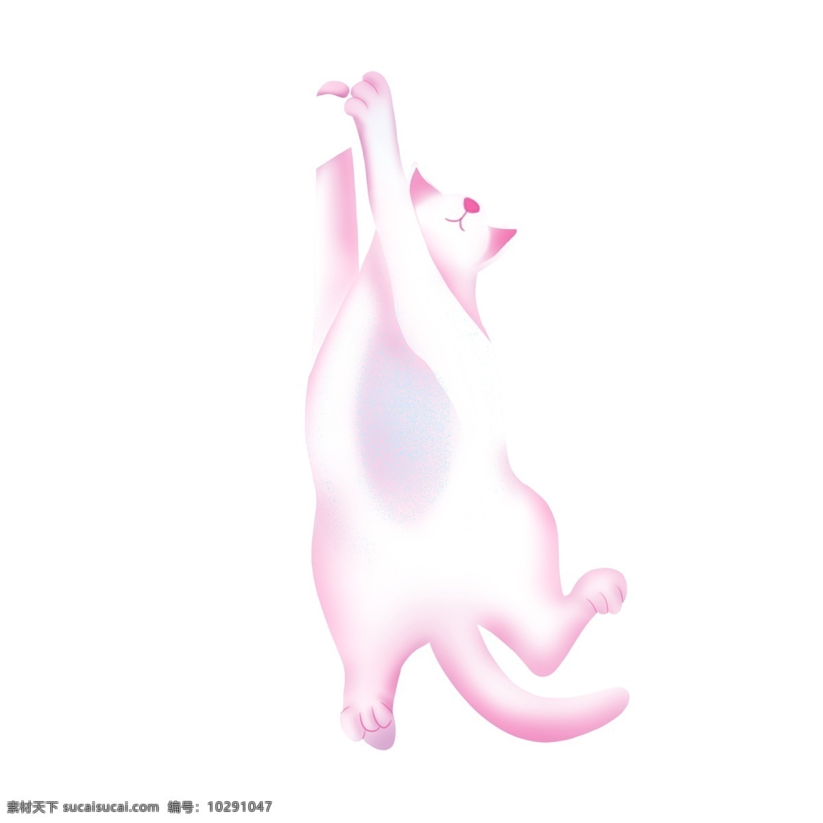 可爱 粉色 动物 猫 兔子 手绘 绘画 卡通 简约 小清新 装饰 彩色