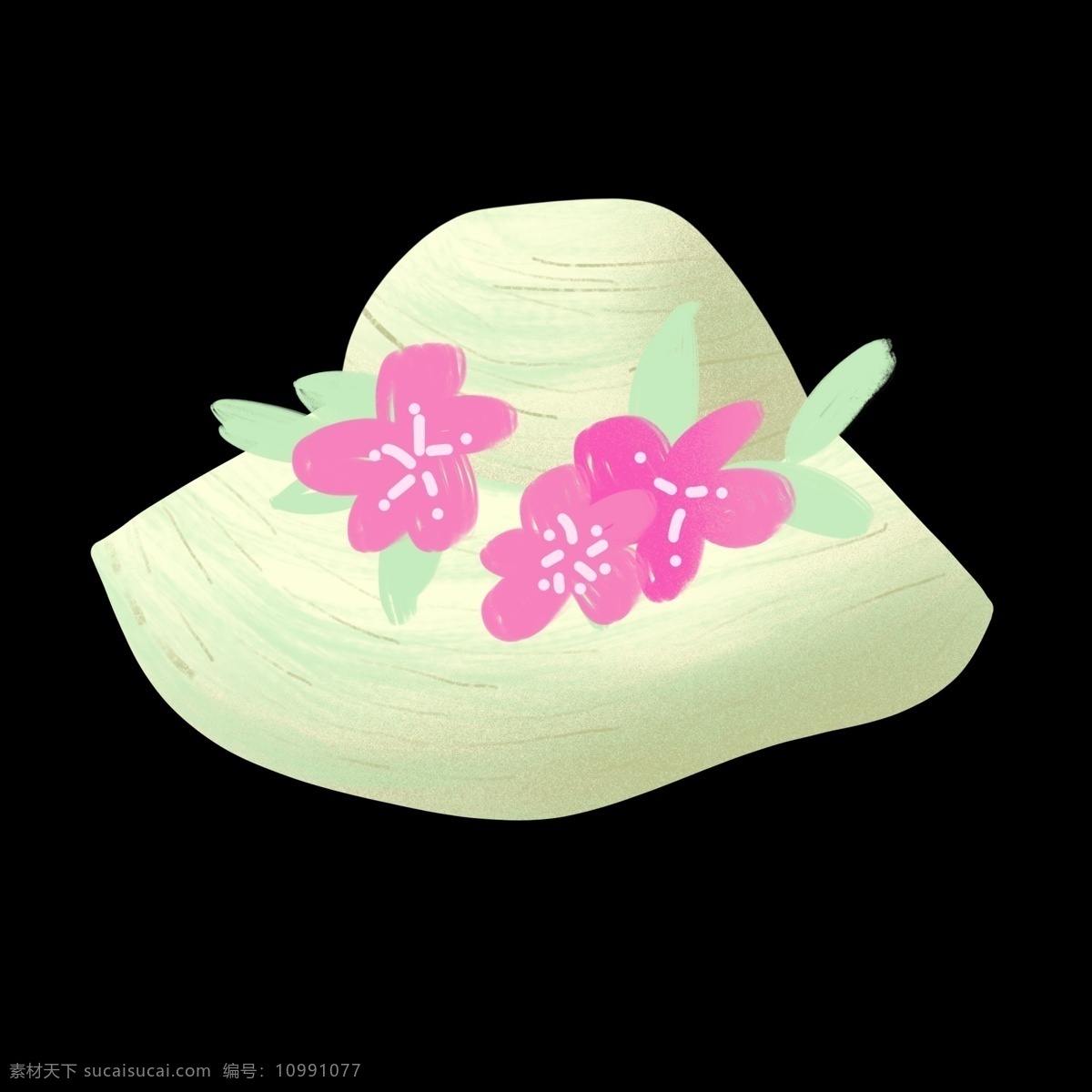花朵 图案 帽子 插图 圆形 漂亮