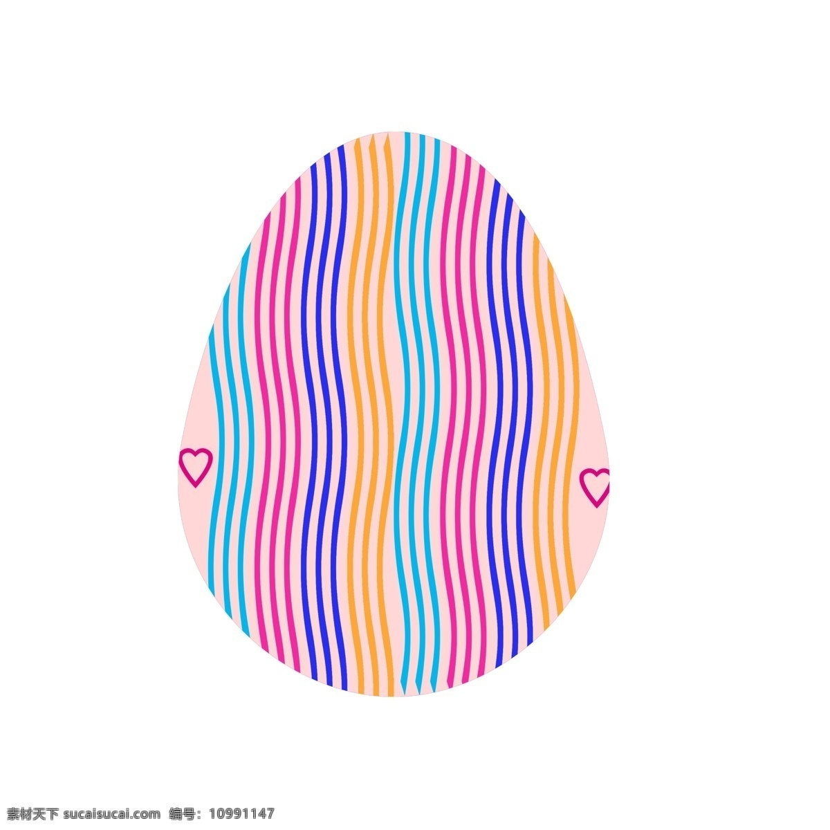 漂亮 复活节 彩蛋 漂亮的彩蛋 复活节彩蛋 彩插图 红色 蓝色 黄色 红心 一个彩蛋