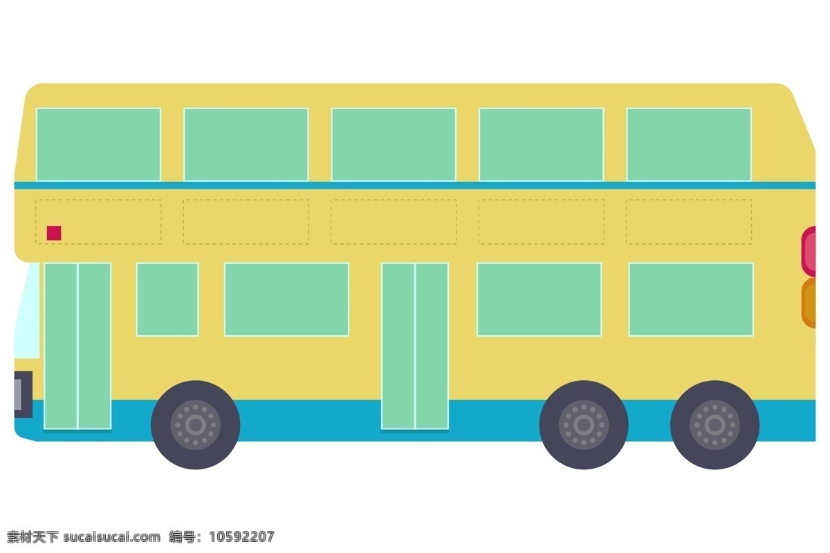 双层巴士汽车 公交车 汽车 交通工具