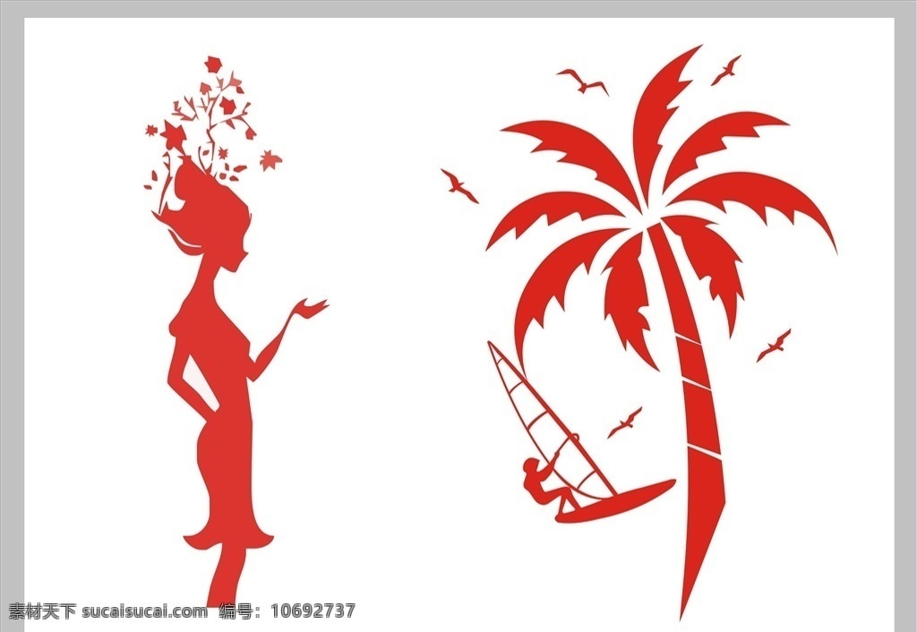 矢量 头发 　 女人 枫树 扬帆 展板设计 标志图标 其他图标