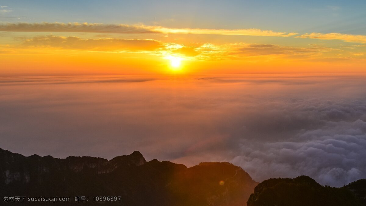 日出美景 云海 日出 晨曦 霞光 自然美景 云彩 天空 自然风景 山水 田园 自然景观