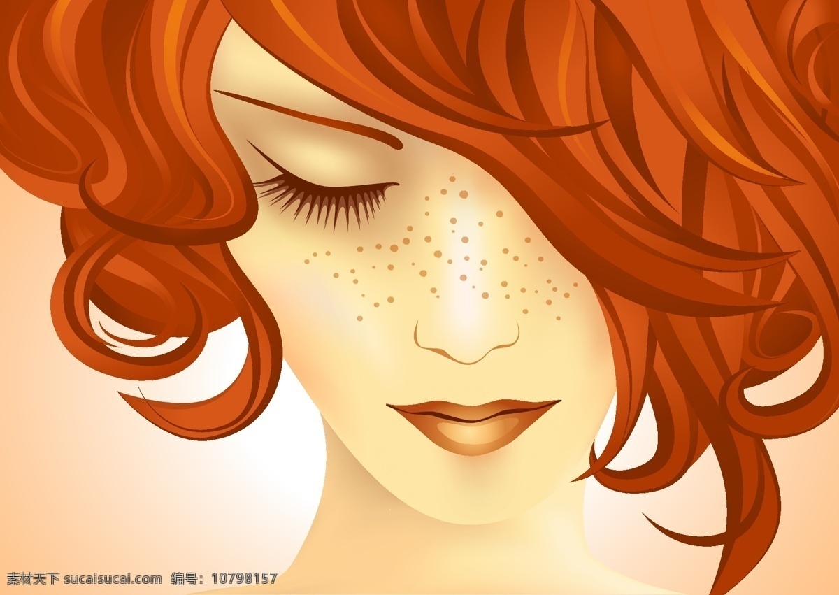 美发造型插画 美容美发 人物插画 美发 造型 美女 女人 人物素材 人物矢量素材