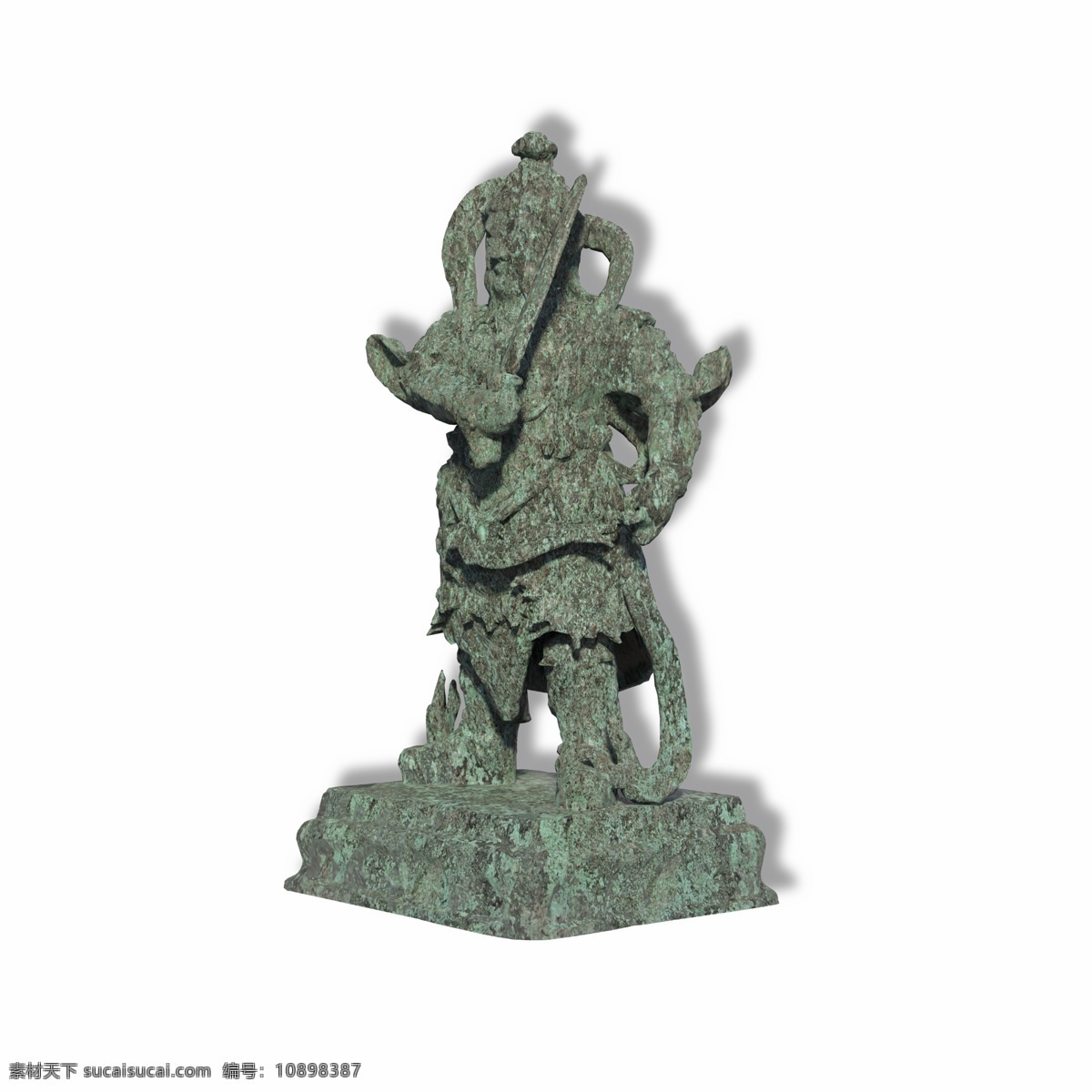古代 武士 青铜 立像 古董 青铜器 人像 雕塑