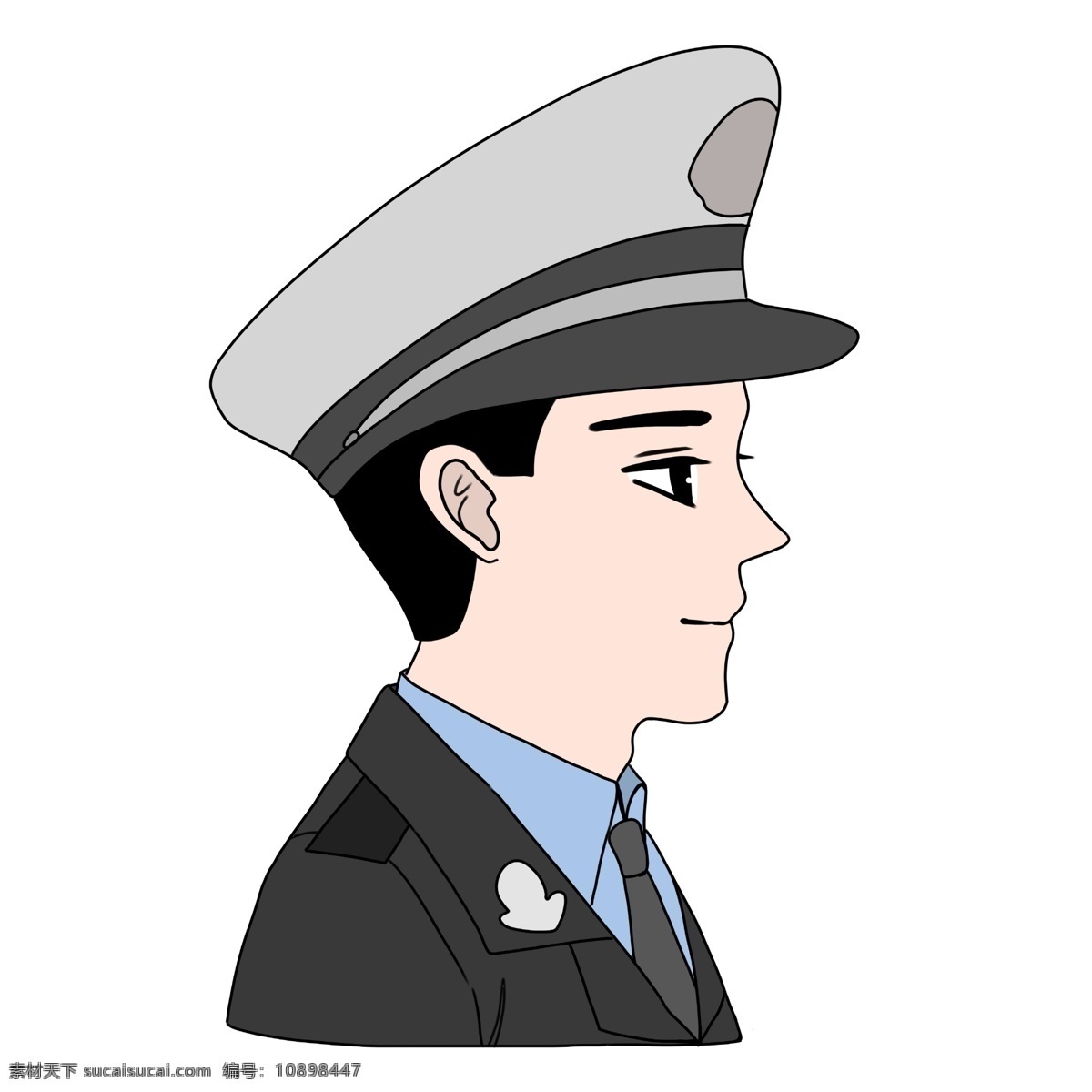 人民警察 卡通 插画 帅气的警察 卡通插画 警察插画 职业插画 警察工作 好看的警察