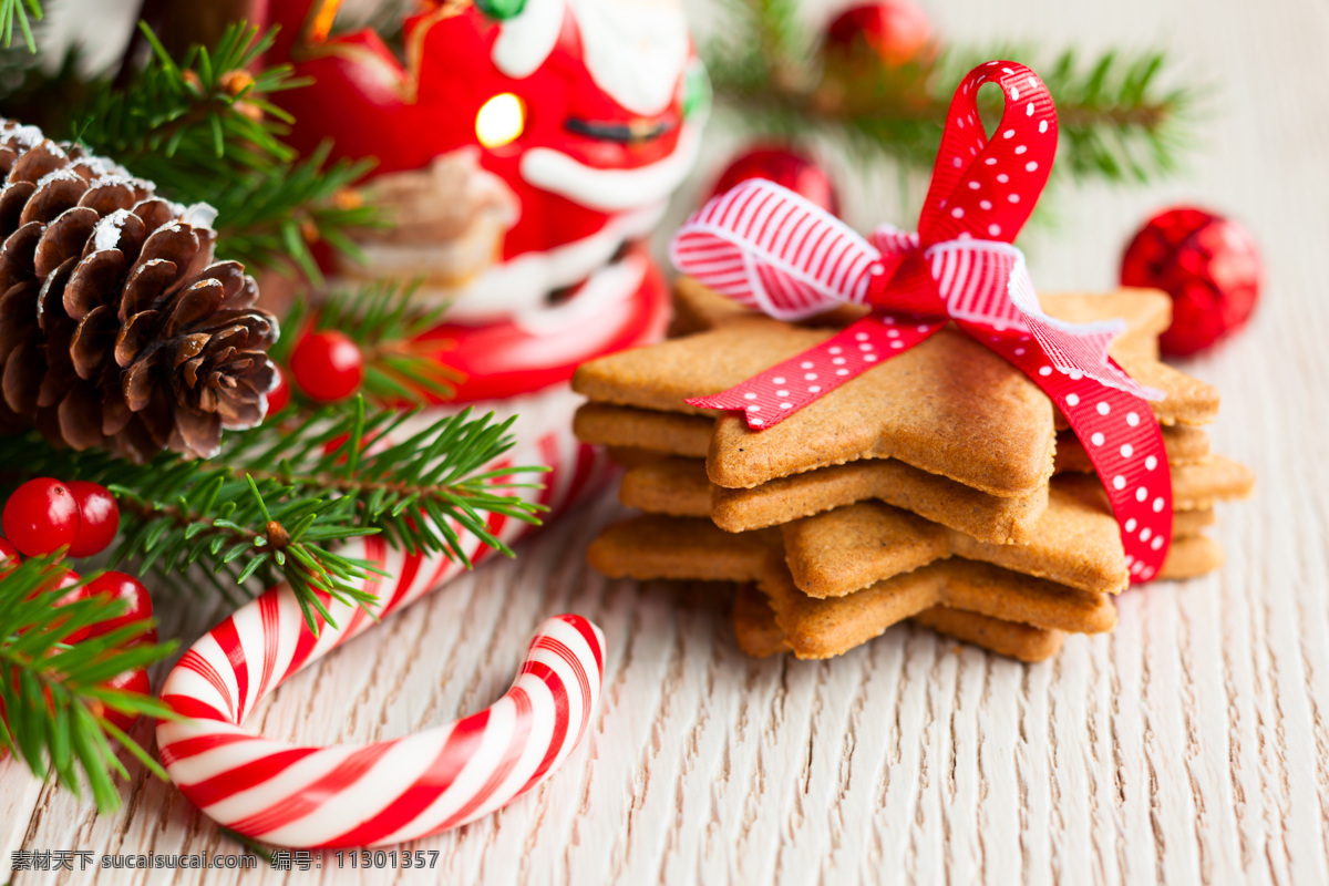 圣诞节 五角星 饼干 五角星饼干 松塔 拐杖糖 圣诞树 圣诞节图片 生活百科