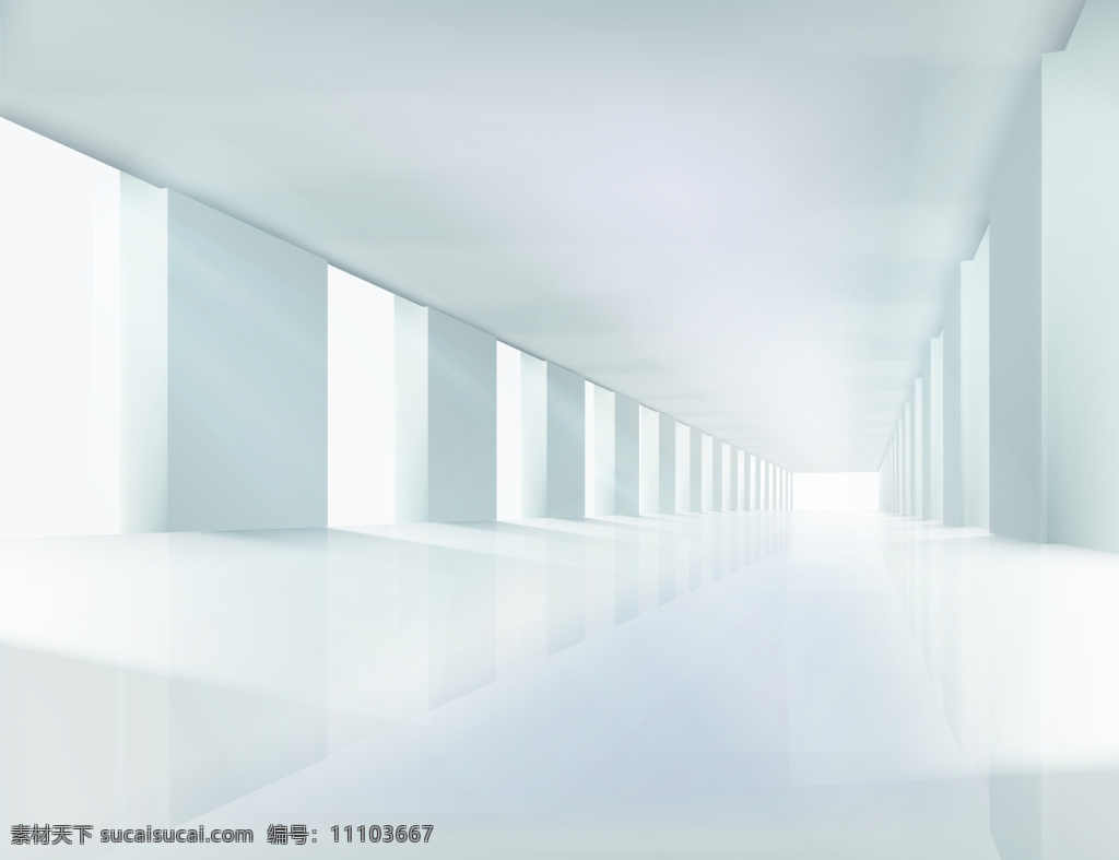 白色 走廊 矢量 背景 光线 简约 建筑 明亮