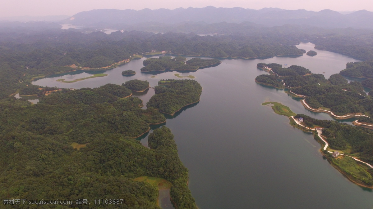 千岛龙潭 航拍内陆湖 航拍内湖岛屿 百亩内陆岛屿 岛屿未开风景 家乡风景岛 自然景观 山水风景