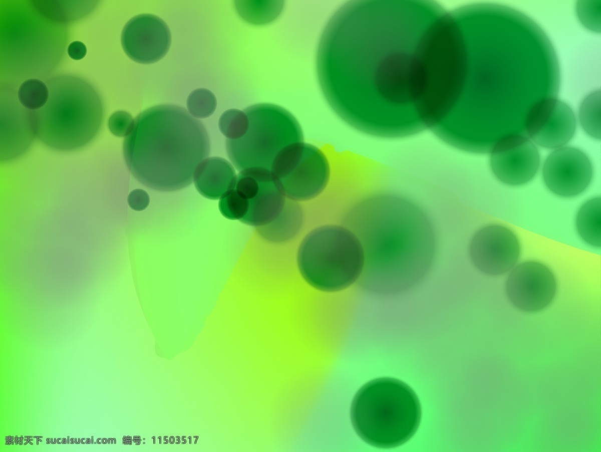 梦幻 线条 圆环 斑点 绿色 墨迹 矢量素材