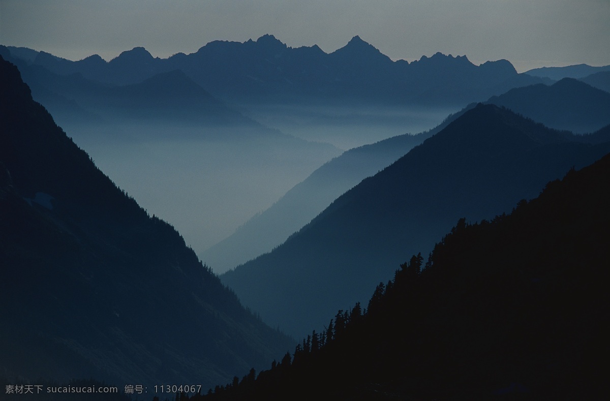 山水 剪影 青山 山 山水风景 山水剪影 摄影图库 仙境 云雾 山恋 自然景观 psd源文件