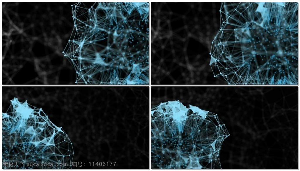 未来 科技 点线 云集 背景 视频 高清视频素材 视频素材 动态视频素材 运动 蓝色