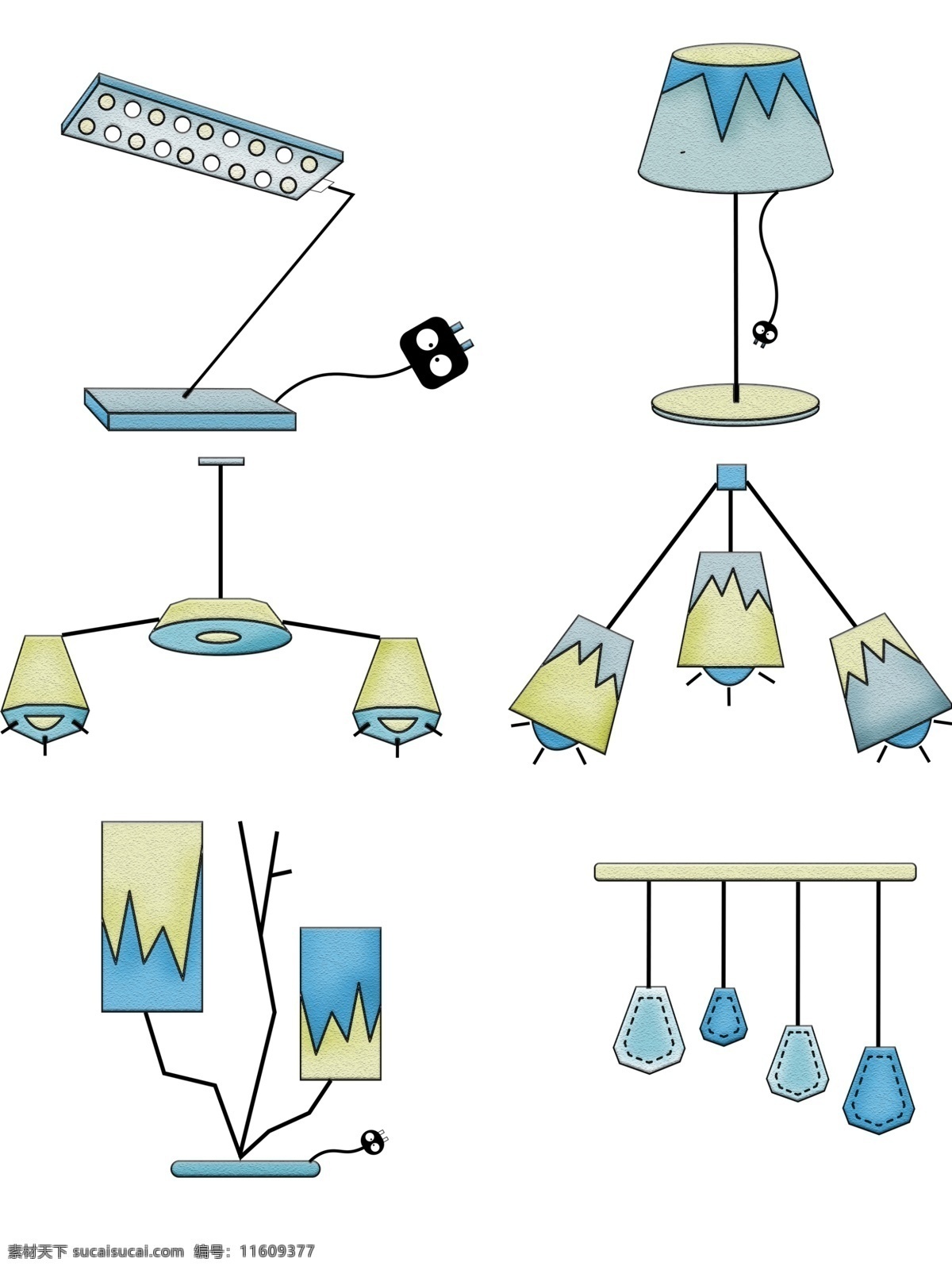 做 旧 复古 创意 灯 卡通 扁平 做旧 元素