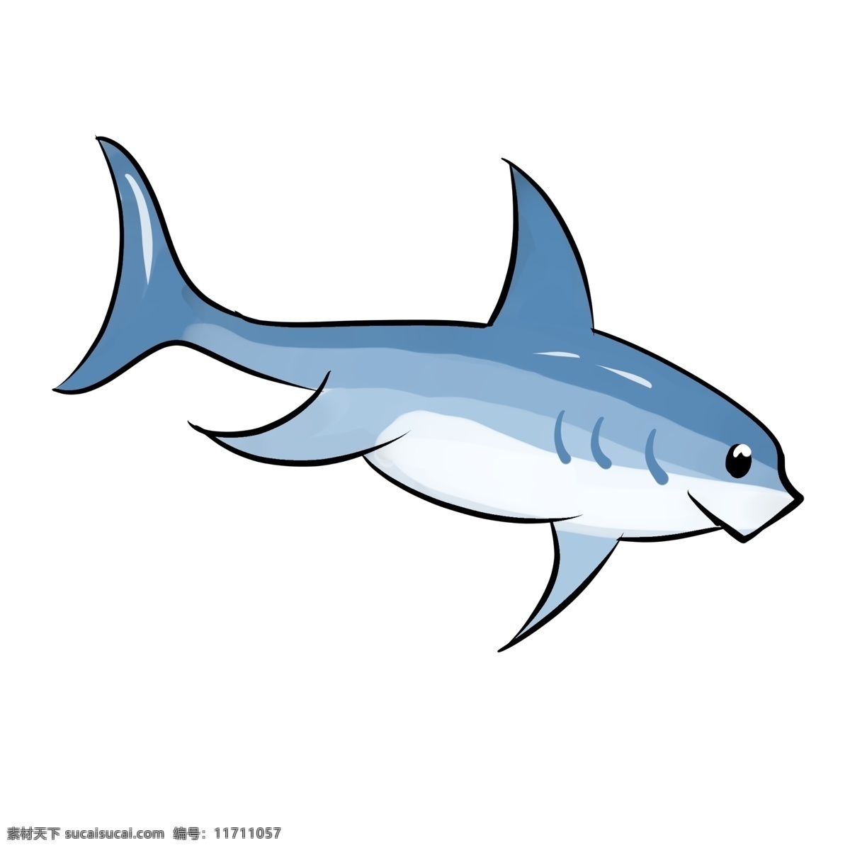 可爱海洋鱼类 蓝色 鱼类 海洋生物