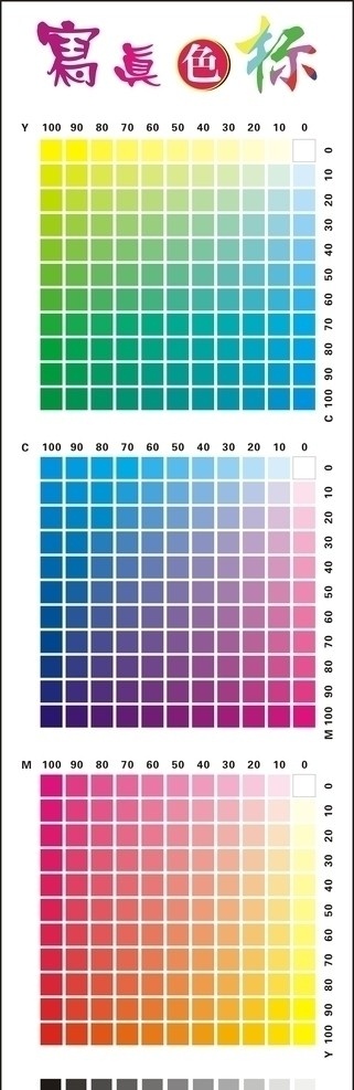 色标 写真色标 色标卡 矢量