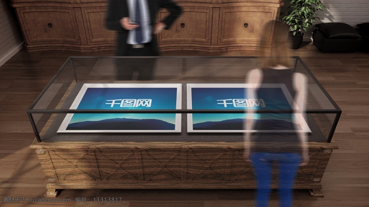 展示柜 场景 贴图 黑色