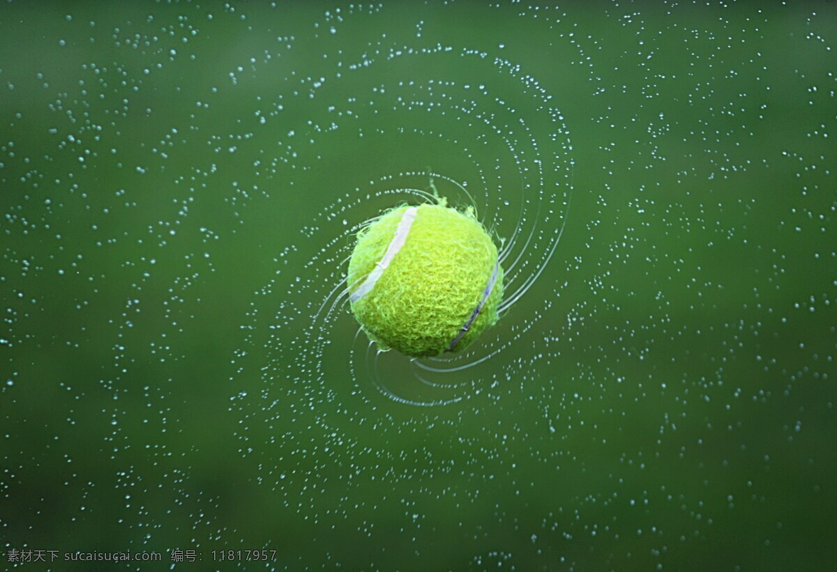 旋转 网球 黄色网球 黄色球 球类