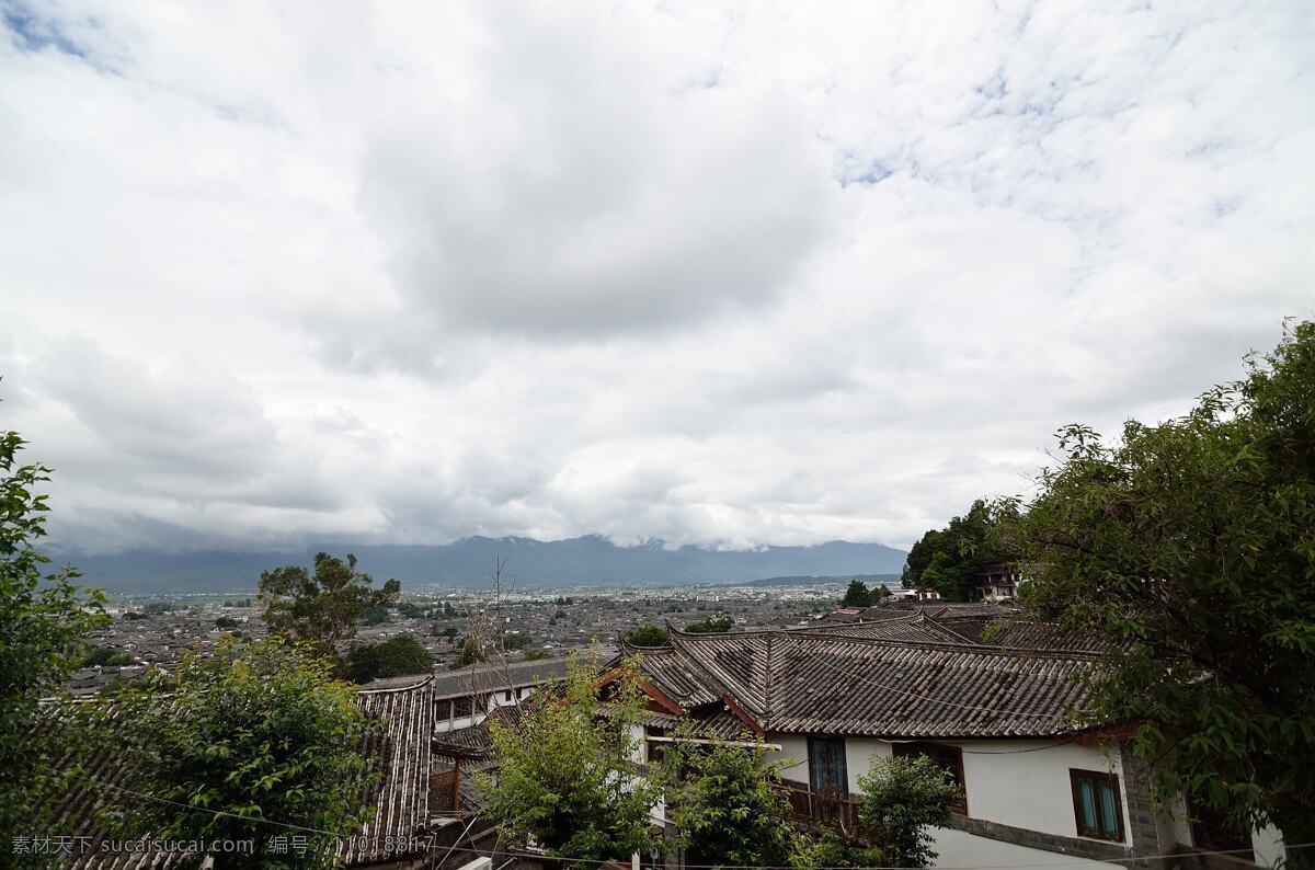 云南丽江 云南 丽江 古城 俯视 鸟瞰 古建筑 青瓦 景区 风景 优美 旅游摄影 国内旅游